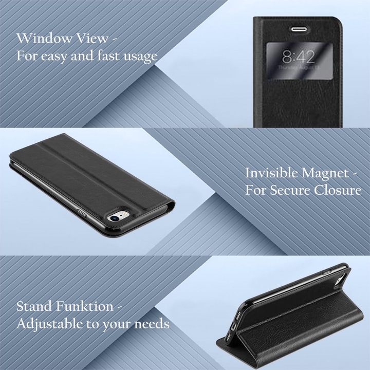 Produktbild Cadorabo Book mit View Doppelfenster Cover (Apple iPhone 7, Apple iPhone SE (2nd Gen))