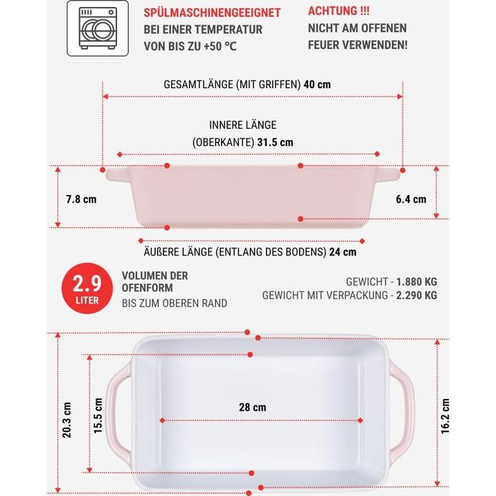 Actual product image Resto RECTANGULAR BAKEWARE 2.9L/96122