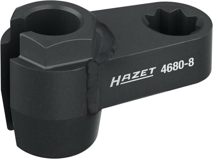 HAZET Abgassonden Einsatz 4680-8 ∙ Doppel-Vierkant12,5 mm (1/2 Zoll) ∙ Aussen Sechskant Profil ∙ 17 …