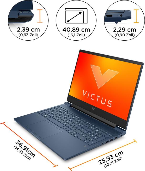 Produktbild HP Victus 16-s0183ng (16.10", 1000 GB, 32 GB, DE, AMD Ryzen 7 7840HS)