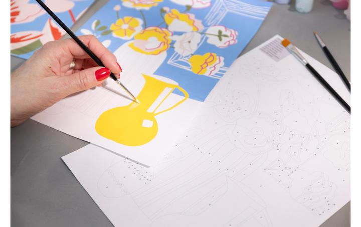 Image du produit Creativ Company Bastelfarbe Malen nach Zahlen mit Acrylfarben 4 Stück