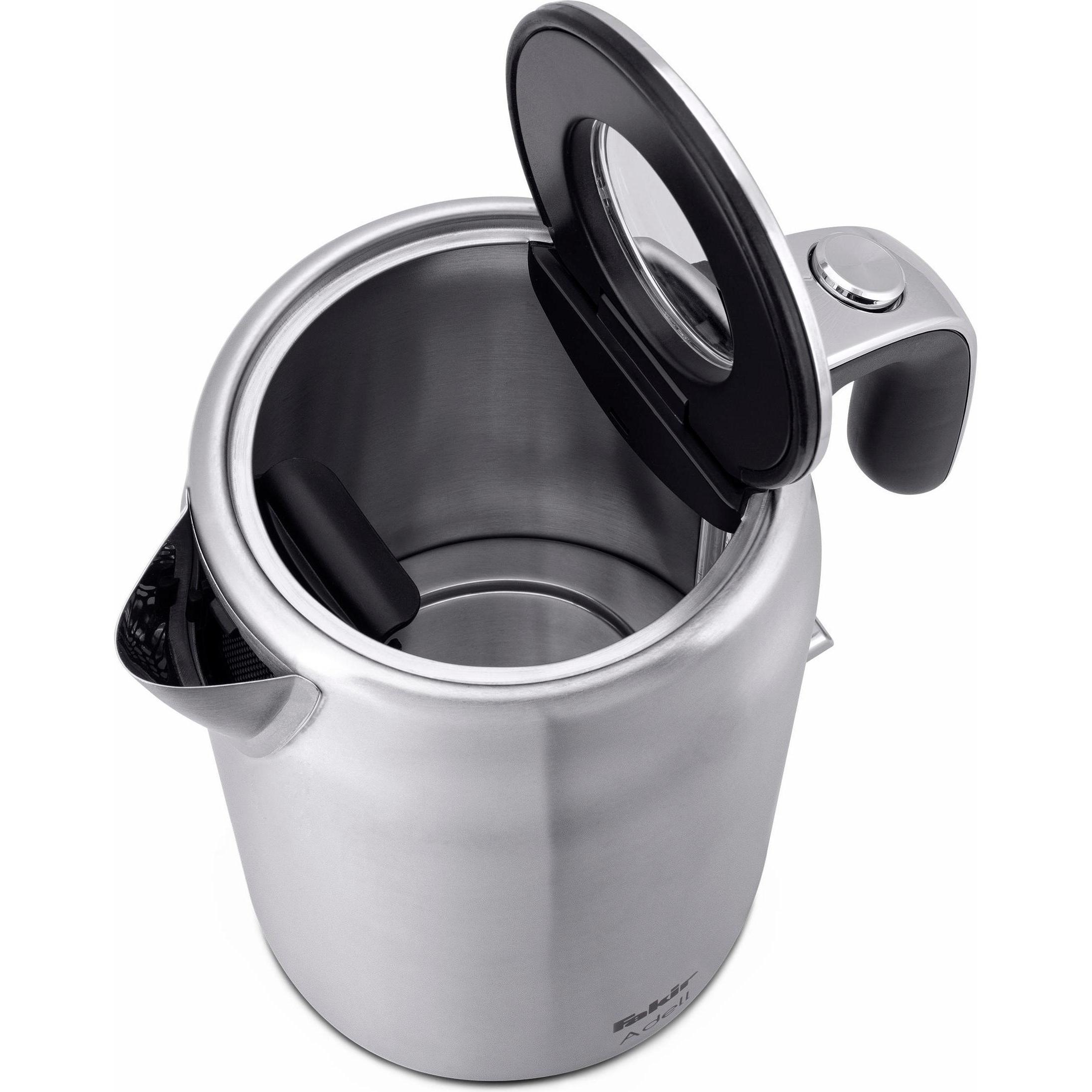 Thumbnail - Fakir Adell edelstahl, Wasserkocher, Schwarz, Silber