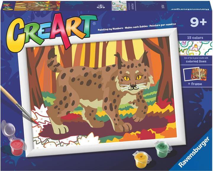 Actual product image Ravensburger CreArt - Painting by numbers - Forest Lynx