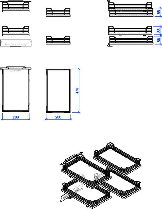 Produktbild Peka Metall Einhängetablar-Set Arena Classic (1 Stk.)