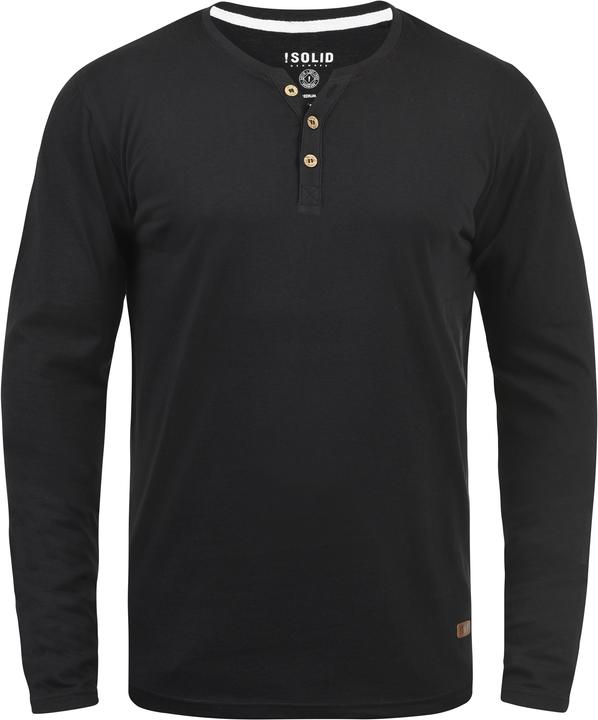 Immagine prodotto Solid Volko Maglia Maglie A Maniche Lunghe Da Uomo Con Collo Grandad (XXL)