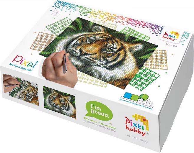 Produktbild pixeln.ch Pixel Geschenkset 4 Basisplatten - Tiger
