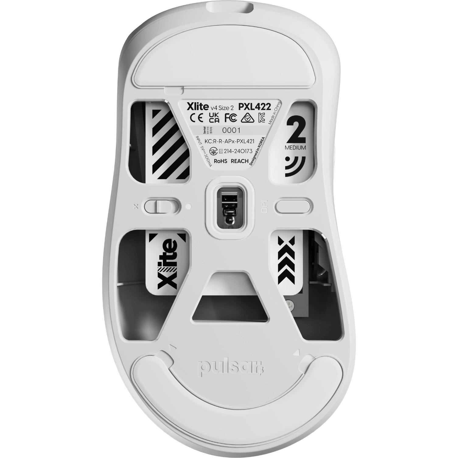Thumbnail - Pulsar Xlite V4 - Medium Size 2 (Kabellos, Kabelgebunden), Maus, Weiss