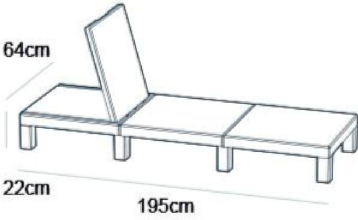 Produktbild Allibert Daytona Sunlounger (195 cm)