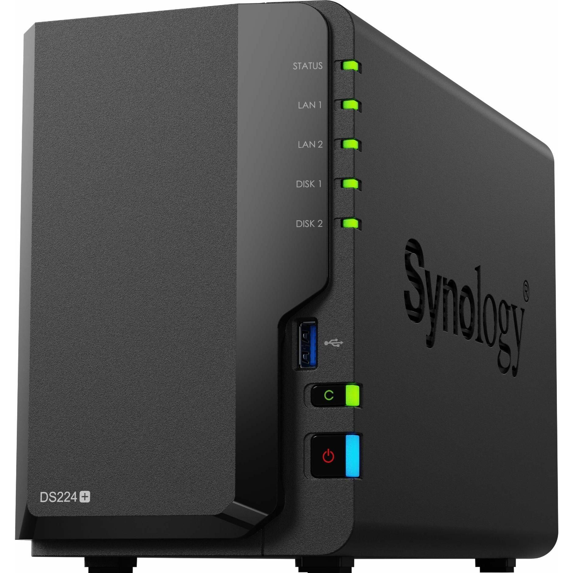 Synology DS224+ (0 TB), NAS, Schwarz