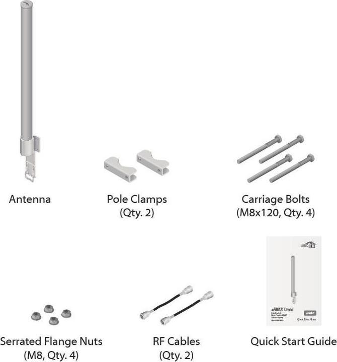 Image du produit Ubiquiti AMO-2G13 : Antenne omnidirectionnelle 13 dBi