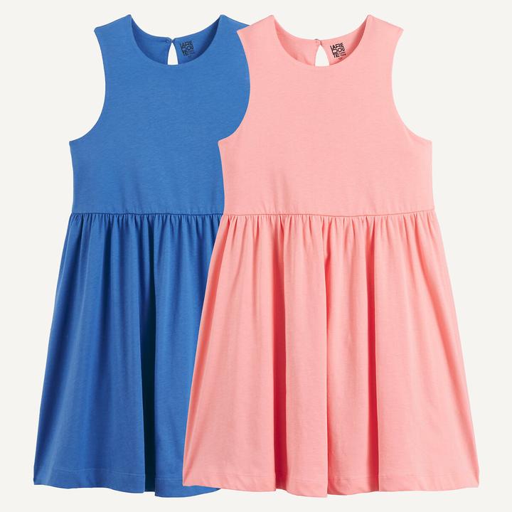 Produktbild La Redoute Collections 2er-Pack ärmellose Kleider mit Racerback (128)