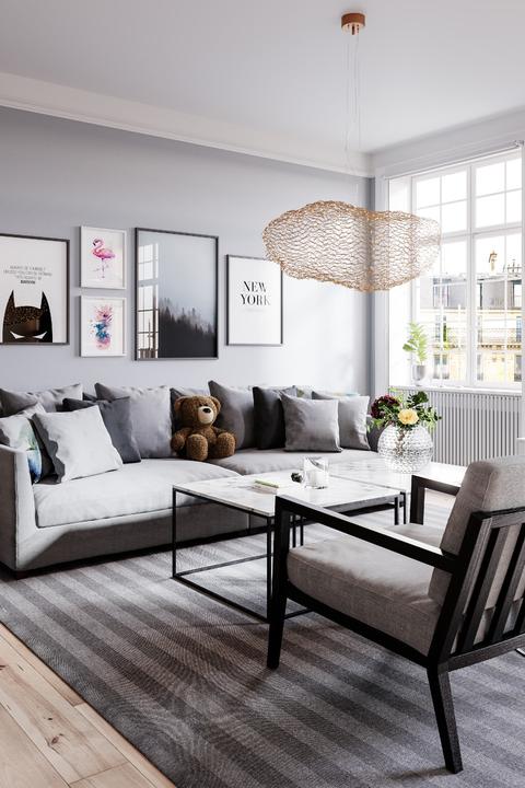 Image du produit By Rydens Suspension Hayden LED L75cm or LED 1360 lumens 2700K blanc chaud 4201250-6501 (1360 lm)