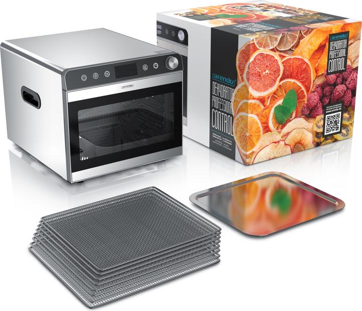 Produktbild Arendo Dörrautomat geeignet für Obst, fisch, Fleisch, Temperaturregler von 30°-85°C, 700 W, 8 Etagen, Timer