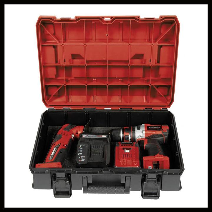 Actual product image Einhell Set bestehend aus Akku-Winkelschleifer TP-AG 18/125 F Li BL - Solo und Systemkoffer E-Case S-F (125 mm)