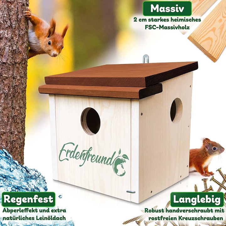 Image du produit Erdenfreund Nichoir à écureuils