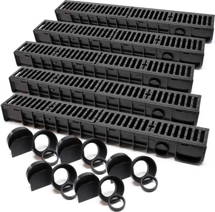 Actual product image Wiltec Drainage Storm Ground Channel 5x1m 12.5t Heelguard Cast Iron Rain Waste Sewage Water Drain