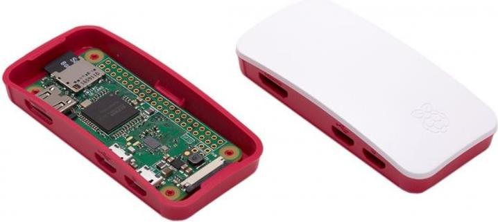Actual product image Berrybase Official housing for Raspberry Pi Zero red/white