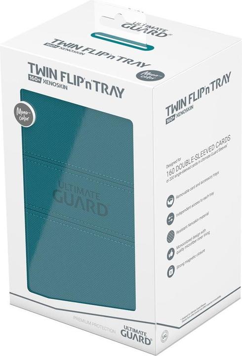 Produktbild Ultimate Guard Twin Flip'n'Tray 160+ XenoSkin Monocolor Bleu Pétrole