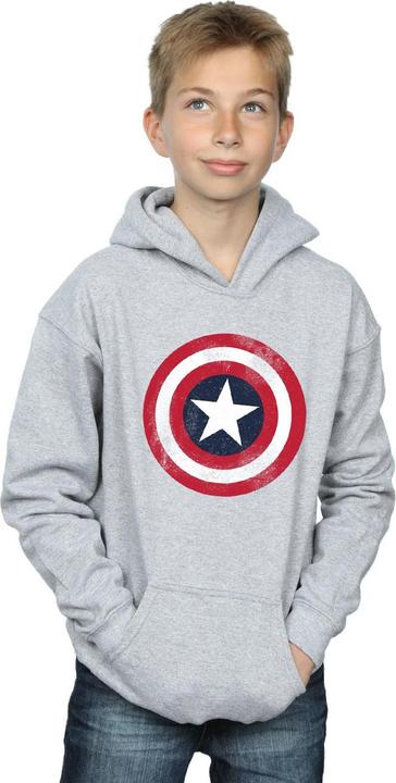Produktbild Captain America Distressed Shield Kapuzenpullover Jungen (128)