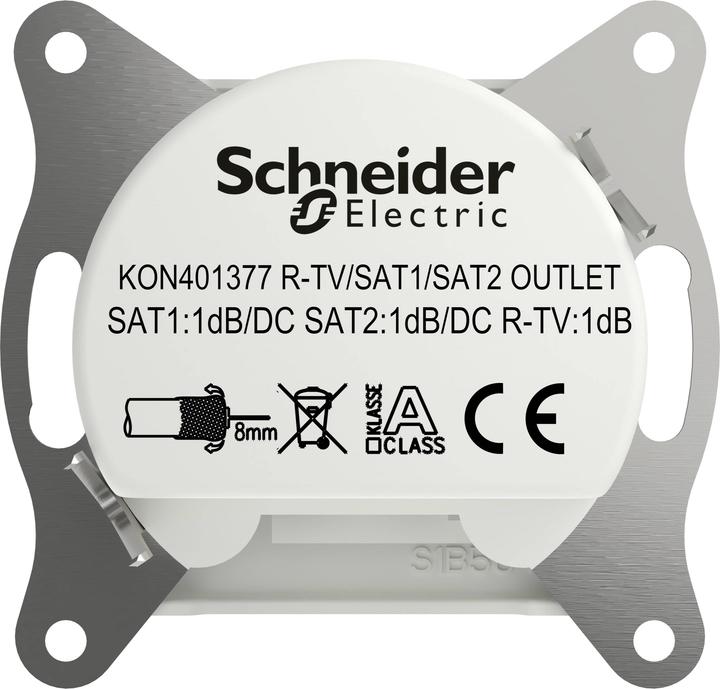Produktbild Schneider Electric TV-SAT-SAT-Enddose Asfora Weiss (RAL 9003) EPH3670121D (Antennendose)