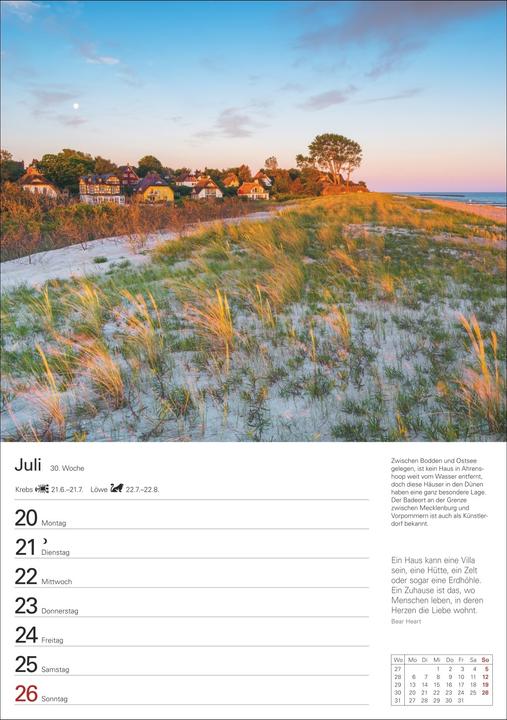 Produktbild Deutsche Küsten Wochenplaner 2026 - Eine Reise in 53 Bildern