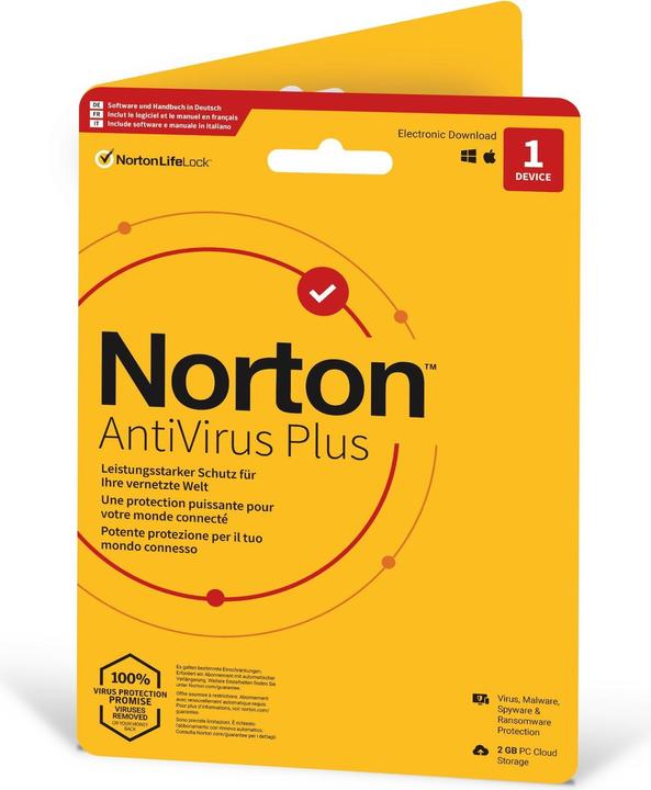 Norton AntiVirus Plus Sleeve, 1 anno