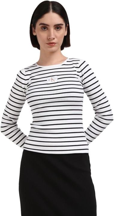 Produktbild Calvin Klein Gewebtes Etikett enge Strickjacke (XL)