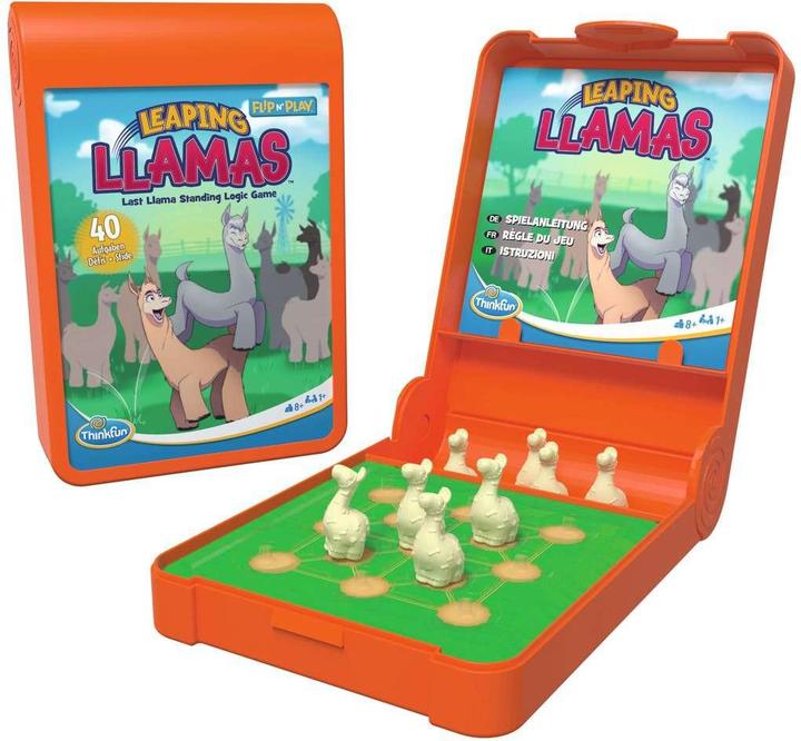 Produktbild Ravensburger ThinkFun 76545 - Flip N' Play Leaping Llamas - das Logikspiel, für Kinder und Erwachsene ab 8 (Deutsch, Französisch, Italienisch)
