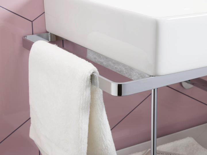 Actual product image Duravit Metal bracket DURASQUARE floorst heightv. +50mm f HWB 073245 sw ma (51.60 x 33.30 x 79 cm)