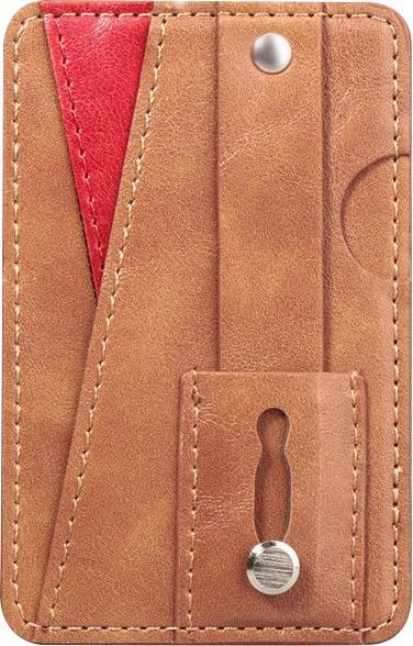 Produktbild Plutoos Card Holder Wallet Sticker Phone Ring Finger Phone Holder Stand Case-Brown