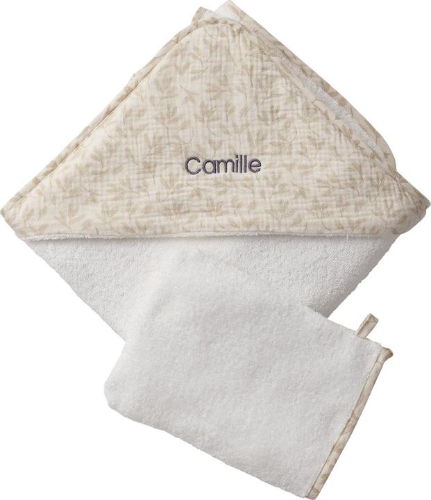 Image du produit Vertbaudet Baby Geschenk-Set: Badetuch & Waschhandschuh HYGGE (80 x 80 cm)