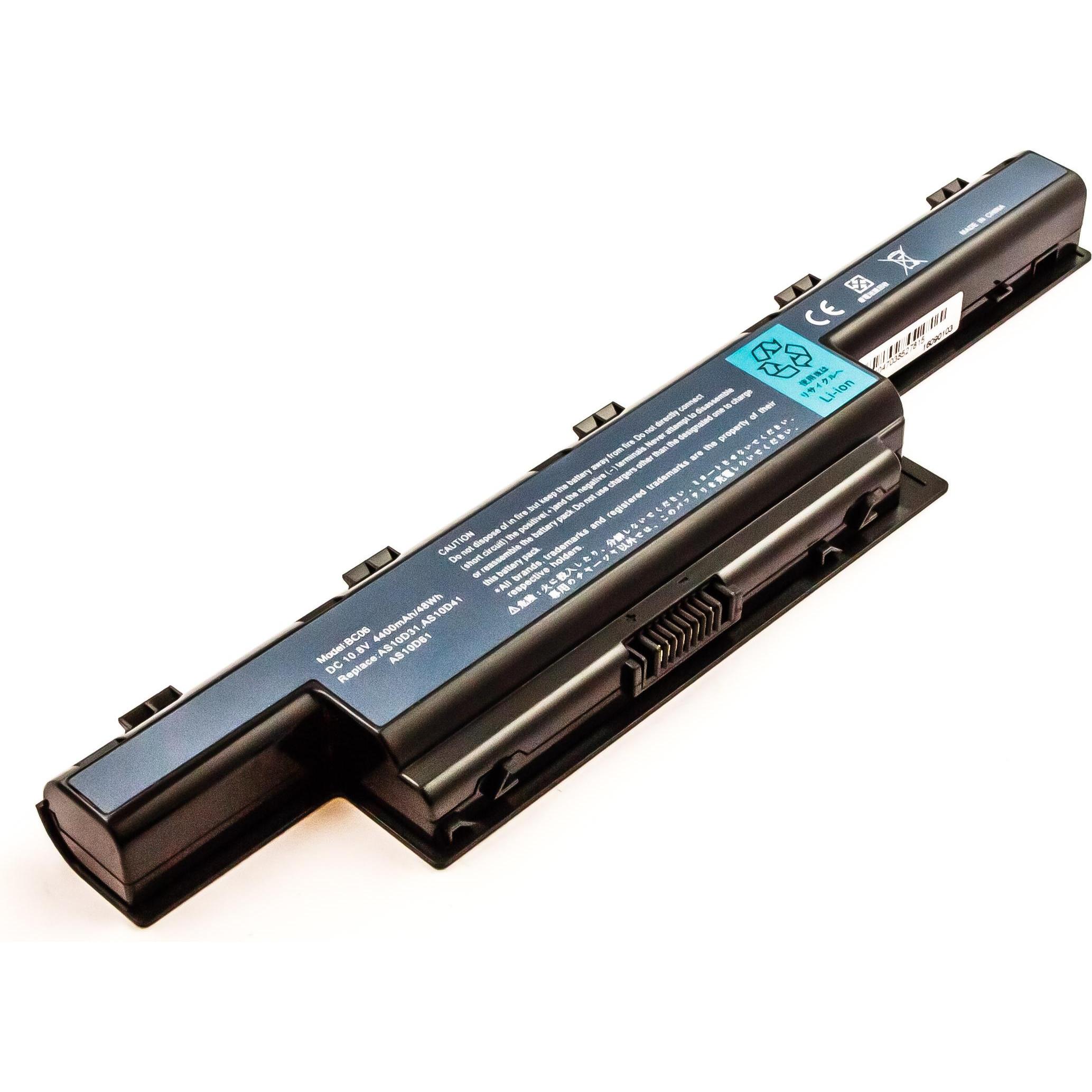 AGI Akku kompatibel mit Acer Aspire 5750G-2454G50MNKK - Akku - 4.400 mAh (4400 mAh), Notebook Akku, Schwarz