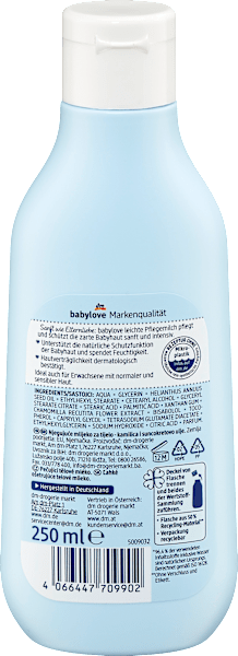 Image du produit dm babylove Lait de soin léger, sensitive