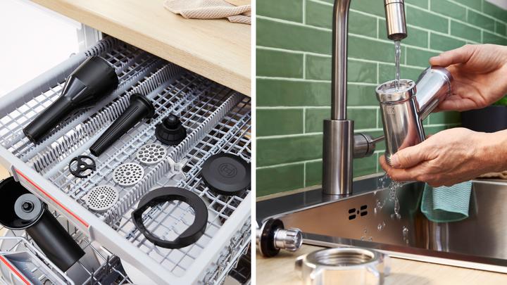 Actual product image Bosch Hausgeräte Serie 6, Fleischwolf, MultiPower Series 6, 2100 W, Schwarz, silver metalic, MFWS650B