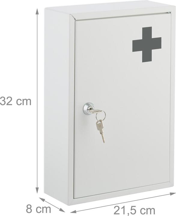 Image du produit Relaxdays Armoire à pharmacie (21.5 x 8 x 32 cm)
