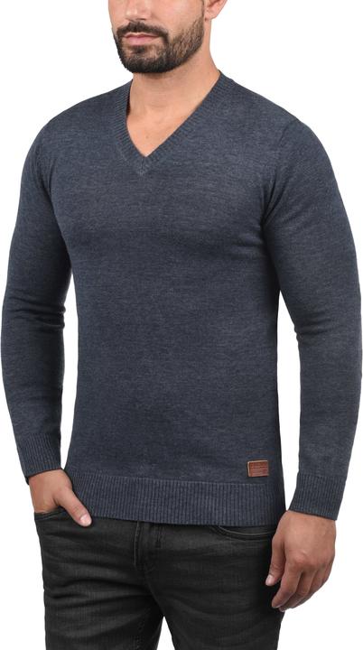 Actual product image Blend Lasse Men's Jumper Knit Pullover With V-Neck Flecked (3XL)