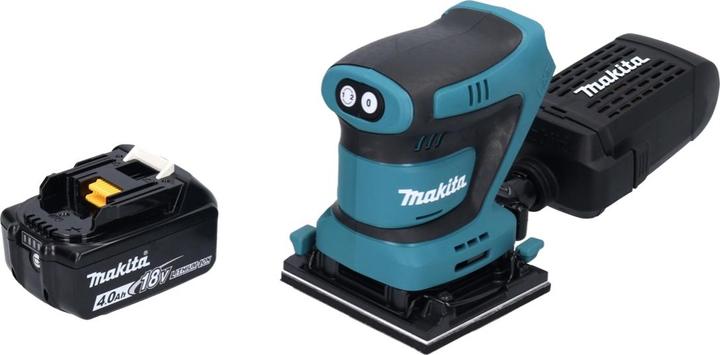 Produktbild Makita DBO 480 M1 Akku Schwingschleifer 18 V 112 x 102 mm + 1x Akku 4,0 Ah - ohne LadegerÃ¤t (Schwingschleifer)