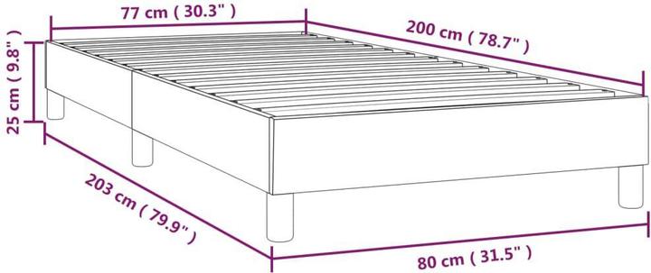 Image du produit vidaXL Boxspringbettgestell (80 x 200 cm)
