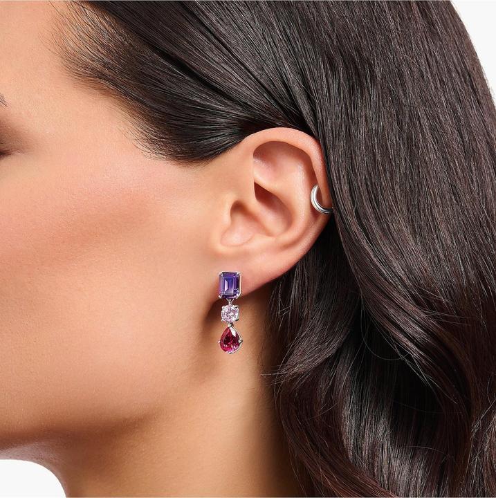 Image du produit Thomas Sabo Boucles d'oreilles avec pierres rouges, roses et violettes (Argent)