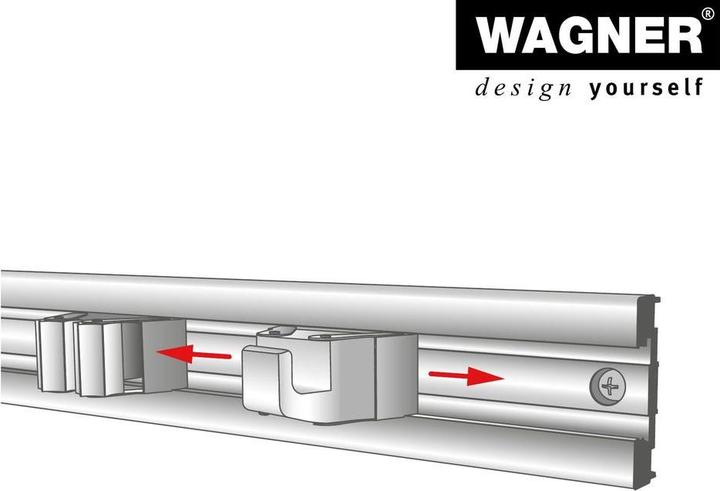 Actual product image Wagner System design yourself coat hook WH 2098 with 1 hook black, 2 pcs.