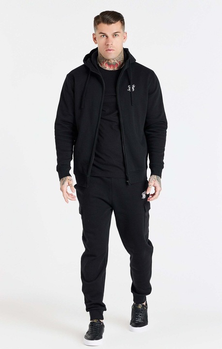 Produktbild Siksilk Kapuzenpullover Black Essential Zip Through Funnel Hoodie (XS)