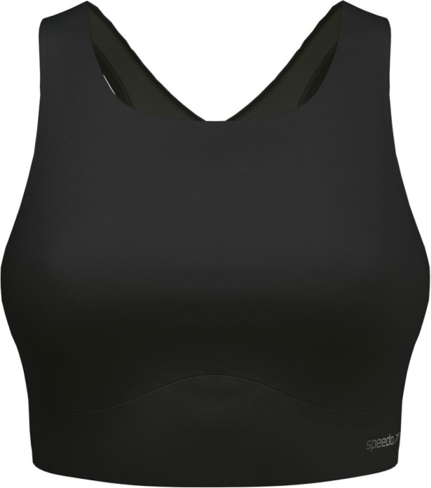 Speedo Solid Highneck Top with Mesh