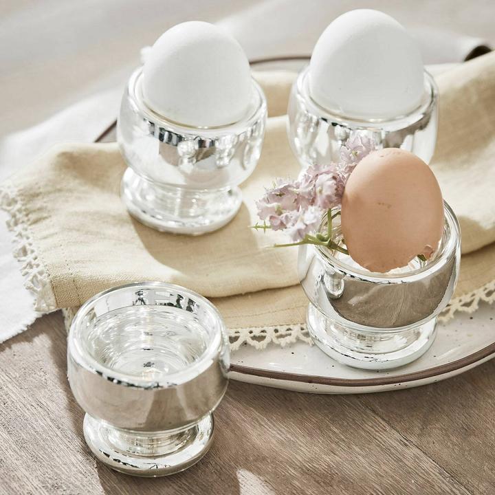 Immagine prodotto Loberon Set di 4 portauovo Lilligret argento (4 x)