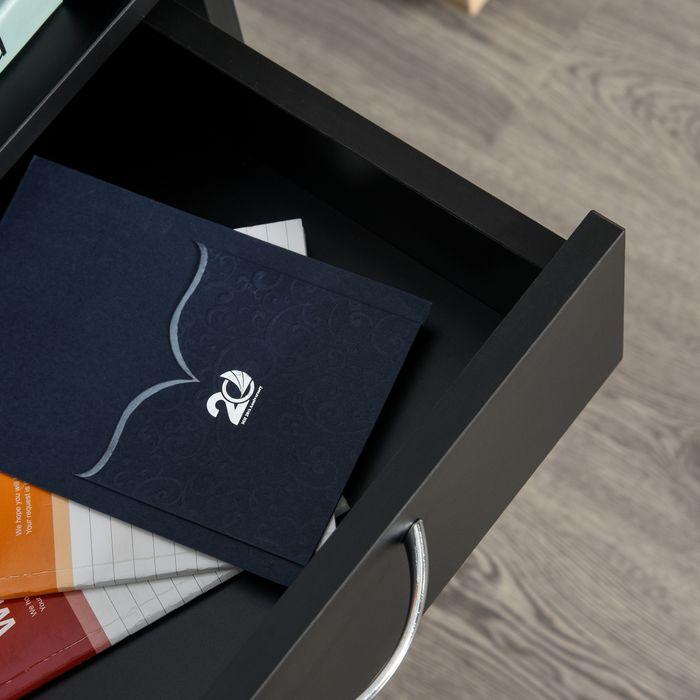 Actual product image Swisshandel24 Roll container Drawer container Container, 1 compartment, 1 shelf, 1 drawer, 40cmx3cmx60cm, black (40 x 35 x 60 cm)