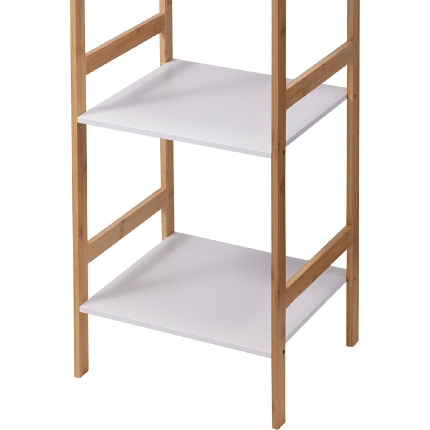 Mojawo Braun Badezimmerregal, Bambus Badezimmerregal Badregal Wandregal Regal 4 Etagen 36X30x110cm (36 X 30 X 110 Cm)