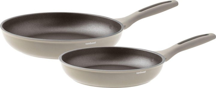 Actual product image Sambonet set of 2 induction stoves silver force (Pan set + pot set, Aluminium)