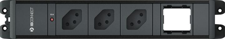 Image du produit IB Connect CUBO bloc de prises noir 3x type 13 1x module vide (3x, Type 13)