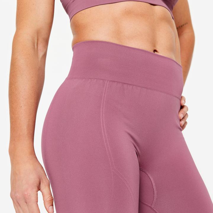 Image du produit Domyos leggings de sport femme taille haute push-up - violet (L)