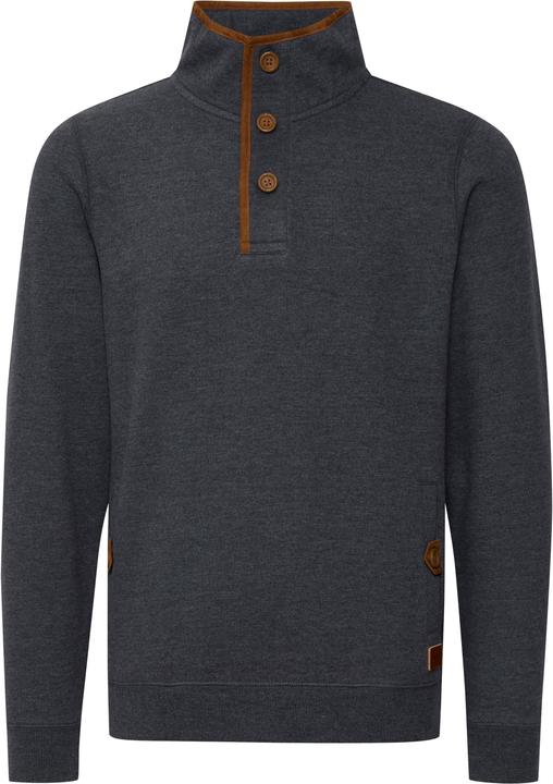 Actual product image Blend Achlias Men's Sweatshirt Sweat Shirt Jumper With High-Neck Buttons And Pockets (L)