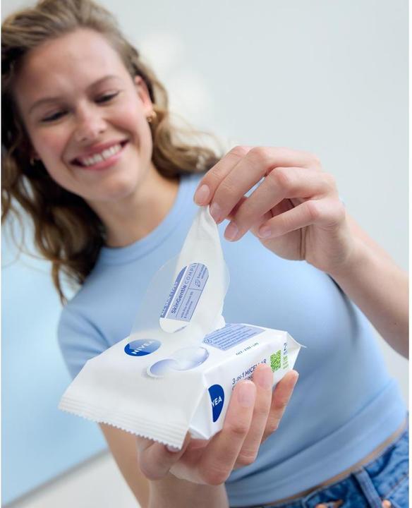 Produktbild NIVEA 3in1 Erfrischende Reinigungstücher (Reinigungstücher, 25000 ml)